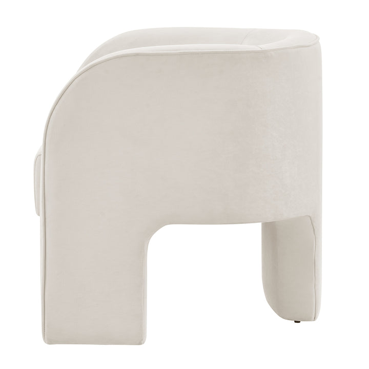 Matteo Velvet Accent Arm Chair - Dainty Cream - view 6