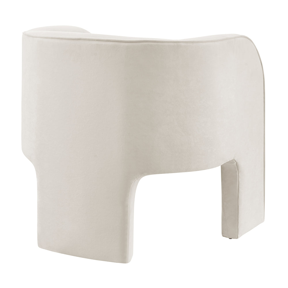 Matteo Velvet Accent Arm Chair - Dainty Cream - view 8