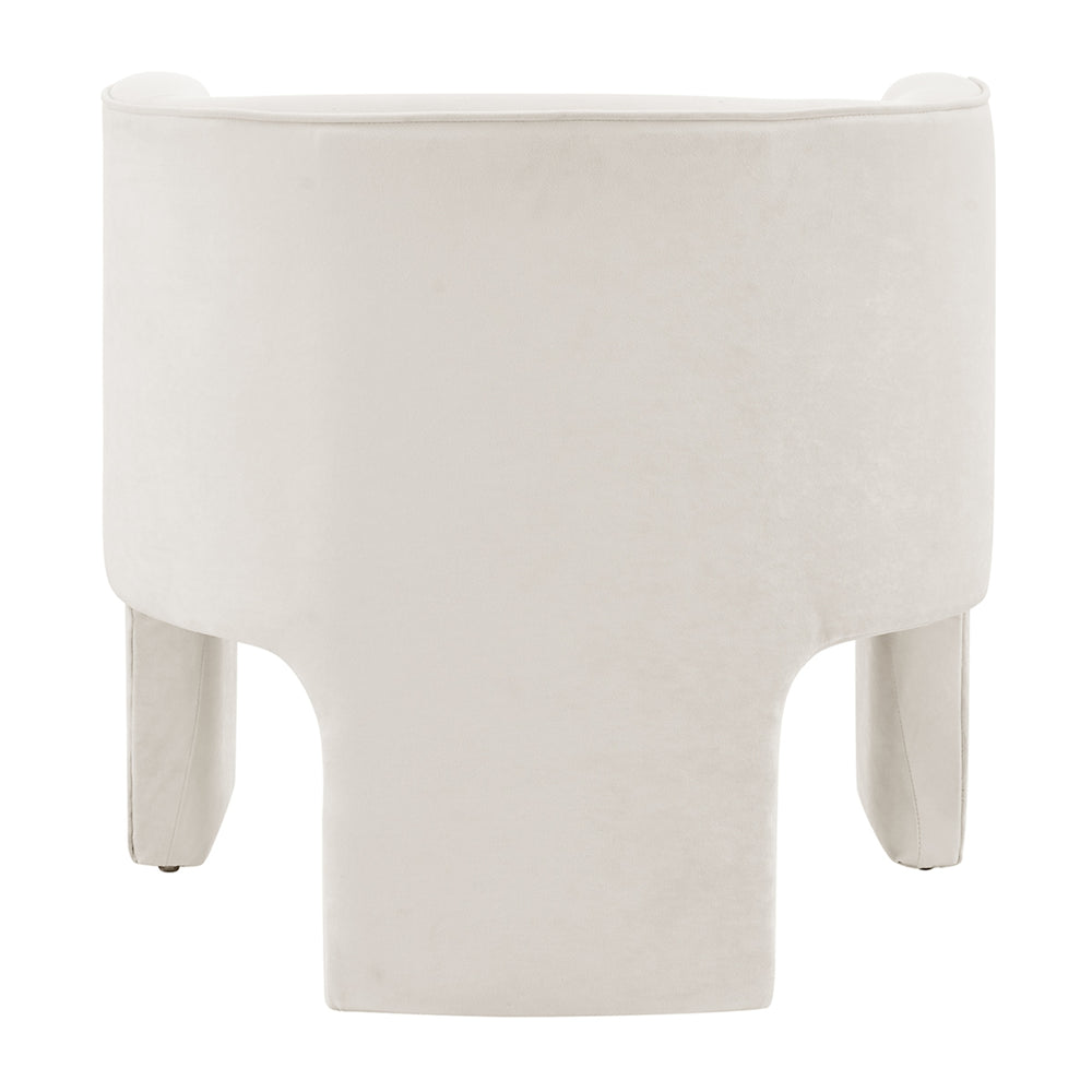Matteo Velvet Accent Arm Chair - Dainty Cream - view 7