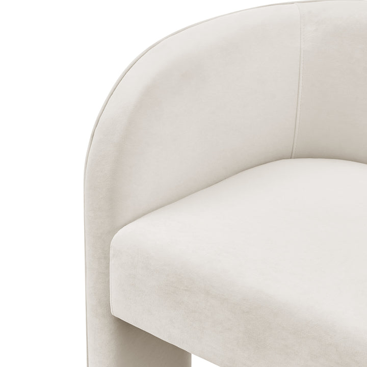 Matteo Velvet Accent Arm Chair - Dainty Cream - view 10