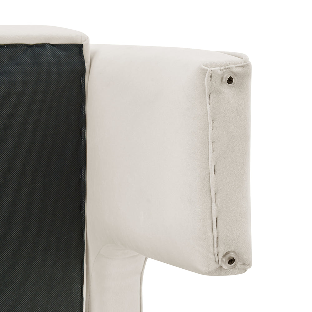 Matteo Velvet Accent Arm Chair - Dainty Cream - view 13