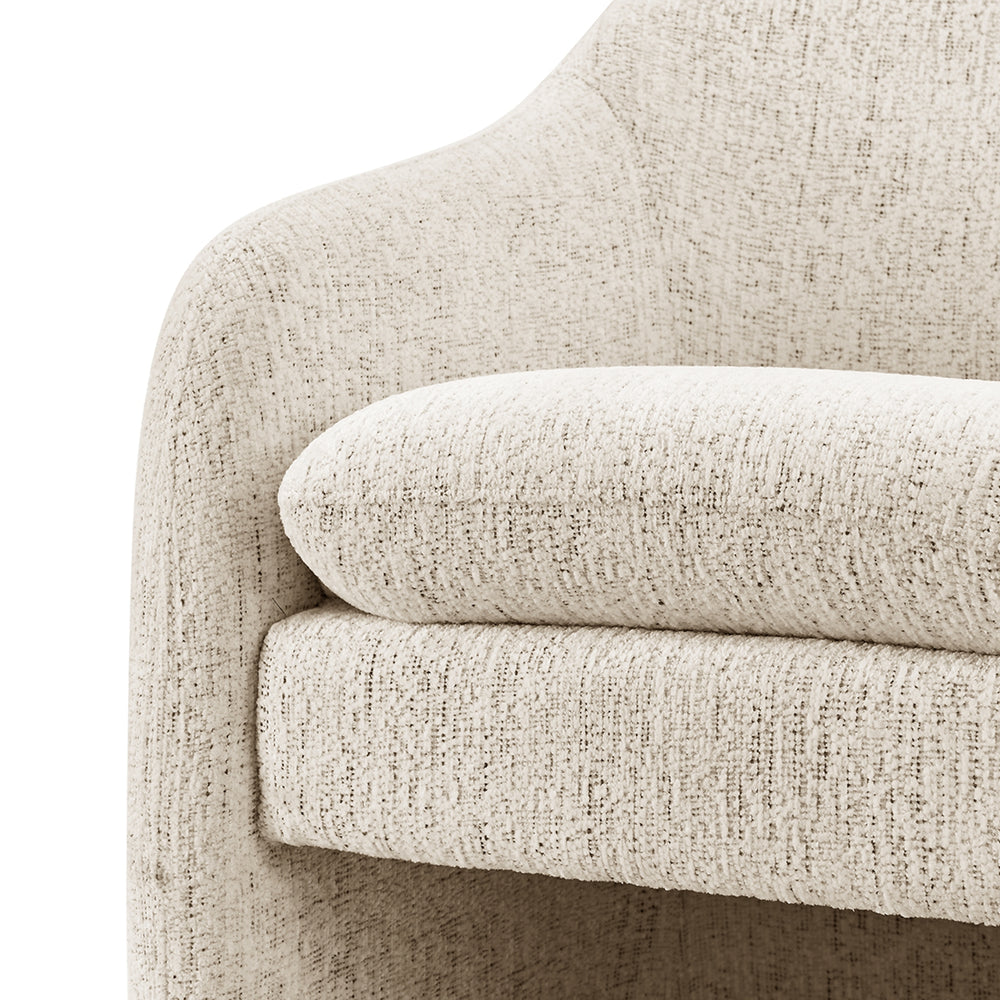 Zella Chenille Accent Arm Chair - Concord Cream - view 10