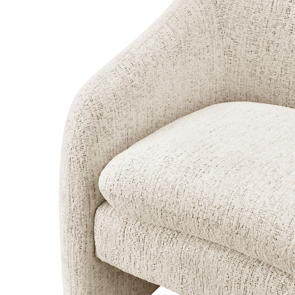 Zella Chenille Accent Arm Chair - Concord Cream - view 9