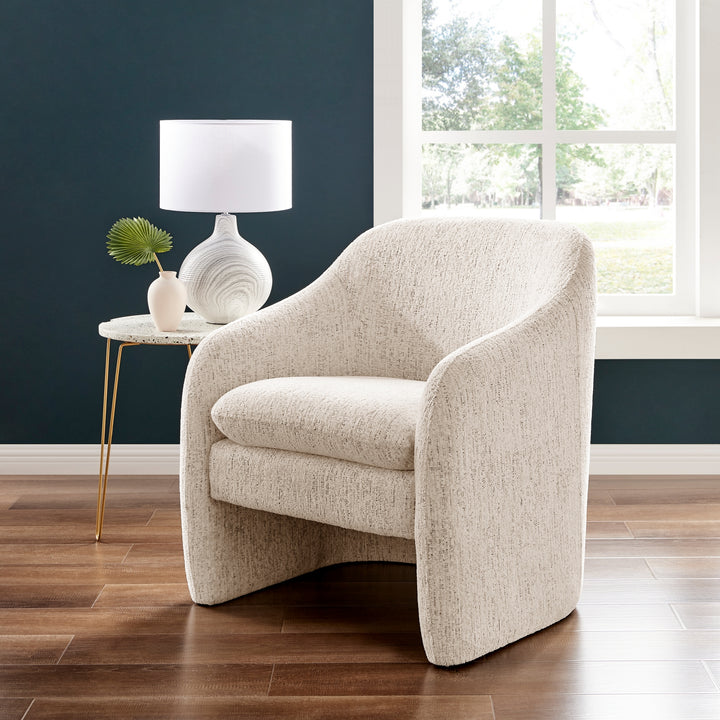 Zella Chenille Accent Arm Chair - Concord Cream - view 3