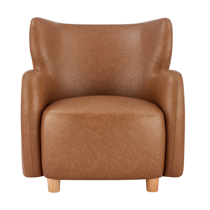Tiffany Faux Leather Accent Arm Chair - Vintage Cider - view 6