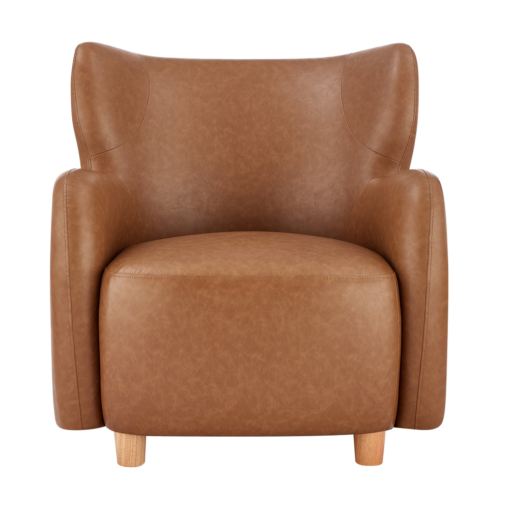 Tiffany Faux Leather Accent Arm Chair - Vintage Cider - view 6