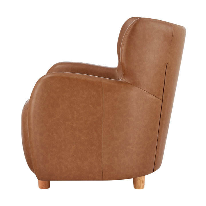 Tiffany Faux Leather Accent Arm Chair - Vintage Cider - view 7