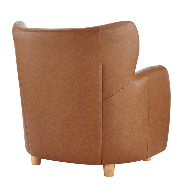 Tiffany Faux Leather Accent Arm Chair - Vintage Cider - view 9