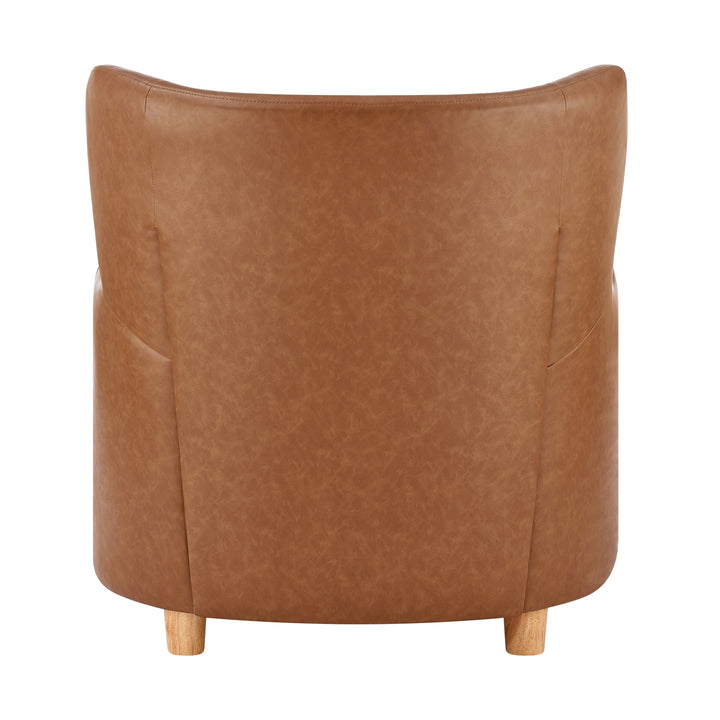 Tiffany Faux Leather Accent Arm Chair - Vintage Cider - view 8