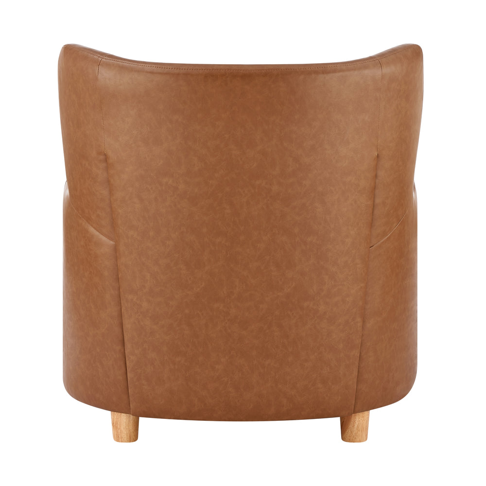 Tiffany Faux Leather Accent Arm Chair - Vintage Cider - view 8