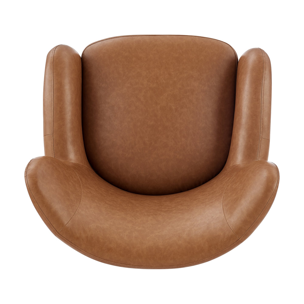 Tiffany Faux Leather Accent Arm Chair - Vintage Cider - view 10