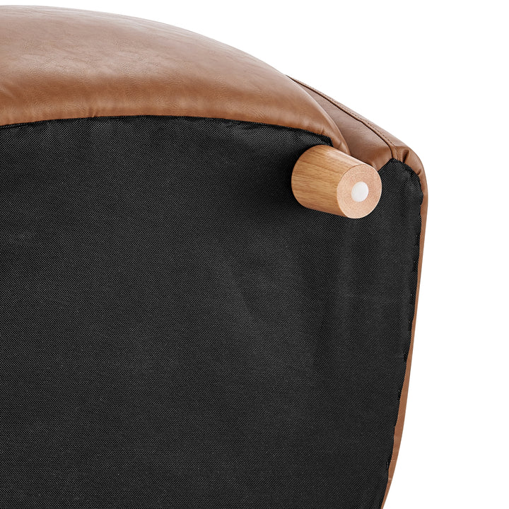 Tiffany Faux Leather Accent Arm Chair - Vintage Cider - view 14