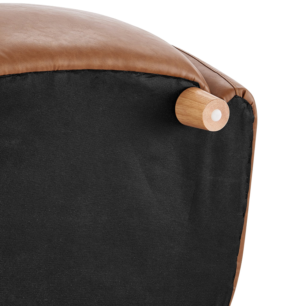 Tiffany Faux Leather Accent Arm Chair - Vintage Cider - view 14