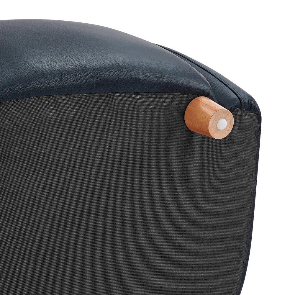 Tiffany Top Grain Leather Accent Arm Chair - Garrett Blue - view 12