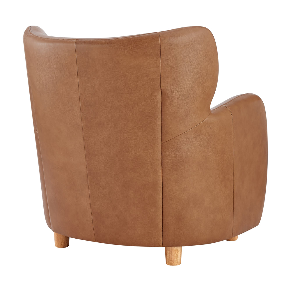 Tiffany Top Grain Leather Accent Arm Chair - Garrett Caramel - view 7