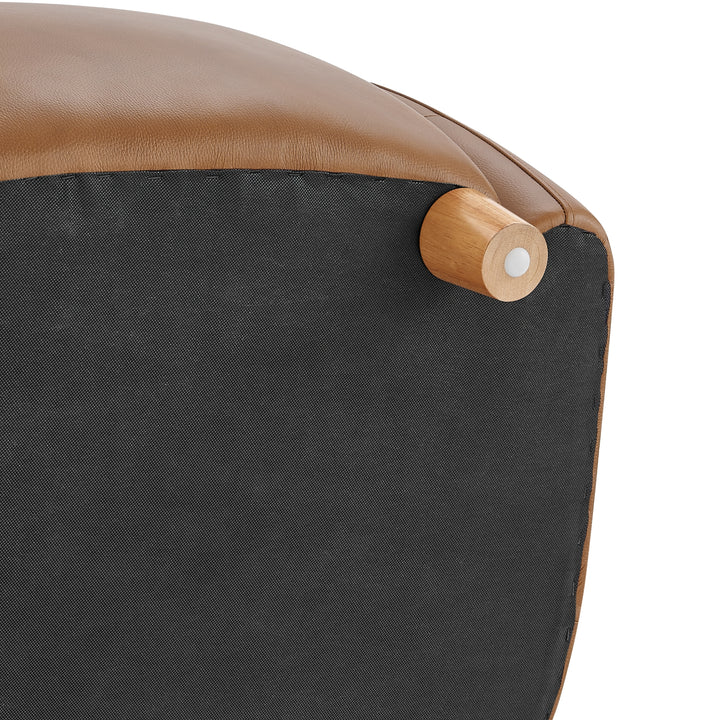Tiffany Top Grain Leather Accent Arm Chair - Garrett Caramel - view 12