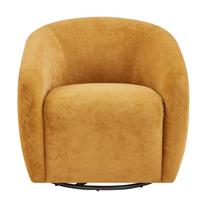 Regina Velvet Swivel Accent Arm Chair - Dainty Caramel - view 3