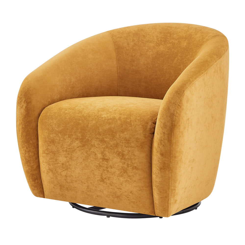 Regina Velvet Swivel Accent Arm Chair - Dainty Caramel