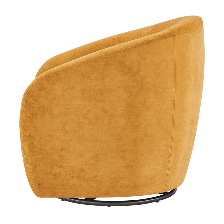 Regina Velvet Swivel Accent Arm Chair - Dainty Caramel - view 4