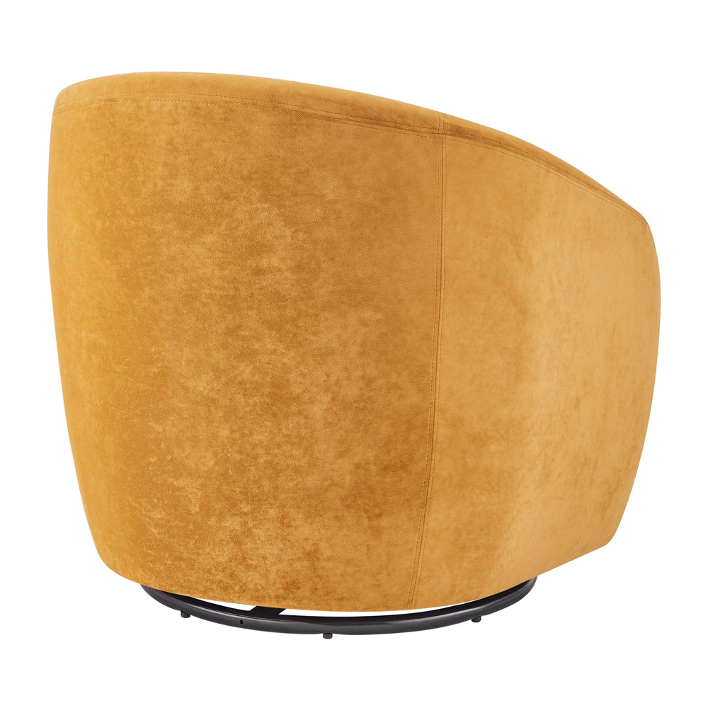 Regina Velvet Swivel Accent Arm Chair - Dainty Caramel - view 6