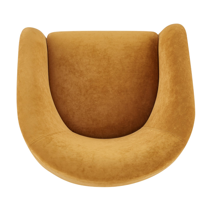 Regina Velvet Swivel Accent Arm Chair - Dainty Caramel - view 7