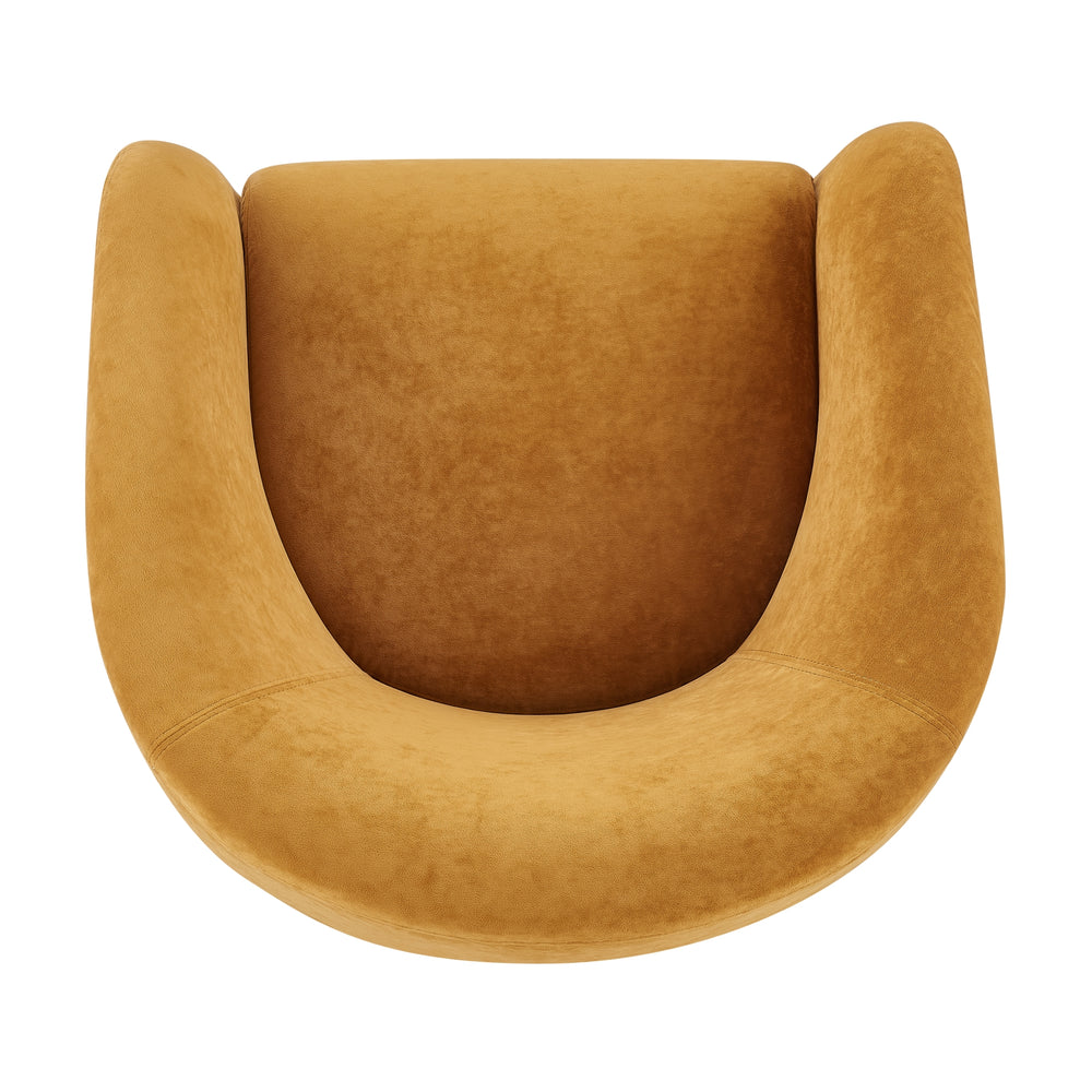 Regina Velvet Swivel Accent Arm Chair - Dainty Caramel - view 7