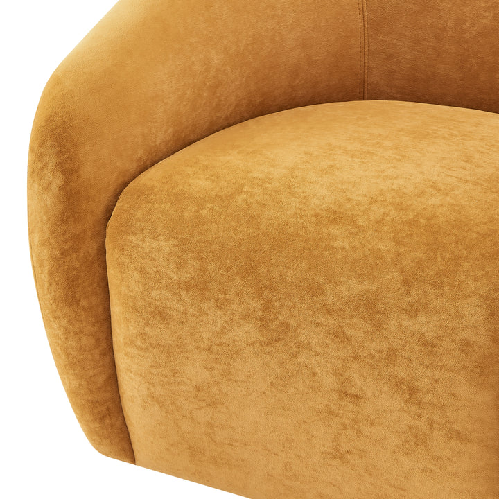 Regina Velvet Swivel Accent Arm Chair - Dainty Caramel - view 9