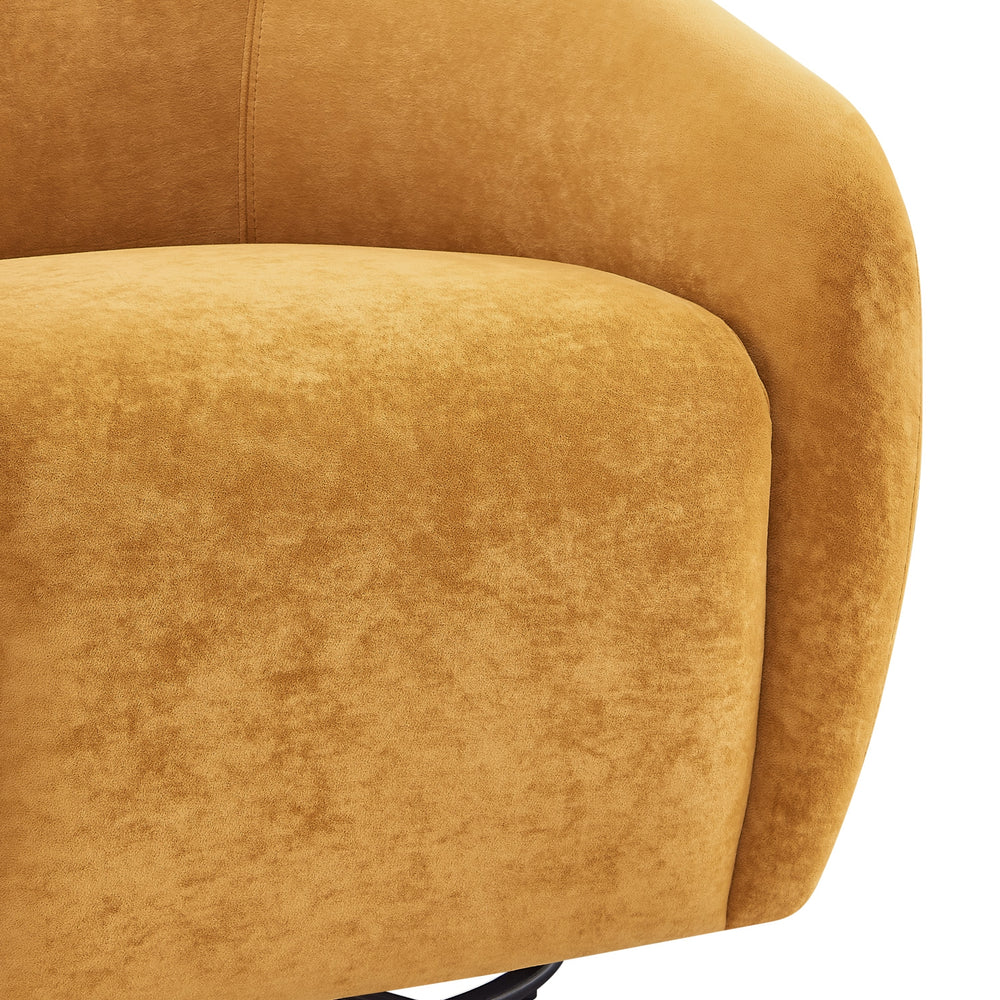 Regina Velvet Swivel Accent Arm Chair - Dainty Caramel - view 8