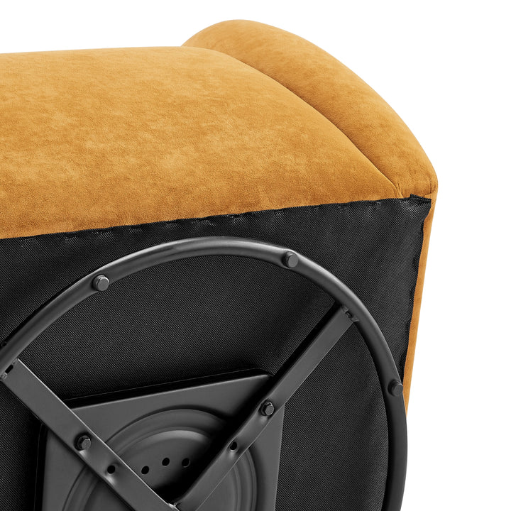 Regina Velvet Swivel Accent Arm Chair - Dainty Caramel - view 11