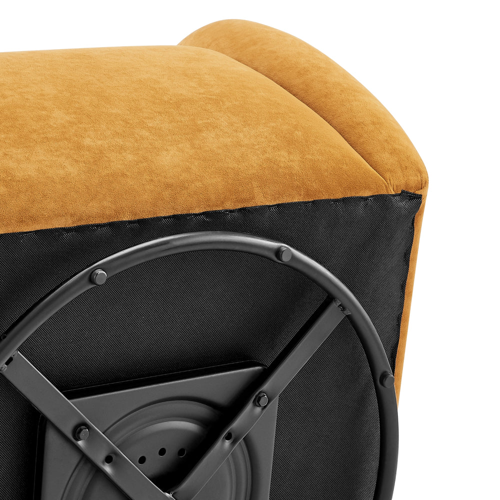 Regina Velvet Swivel Accent Arm Chair - Dainty Caramel - view 11