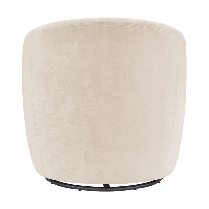 Regina Velvet Swivel Accent Arm Chair - Dainty Cream - view 5