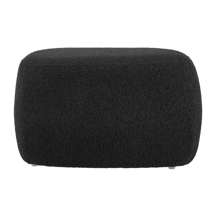 Carlese Boucle Small Ottoman - Palladian Charcoal - view 5