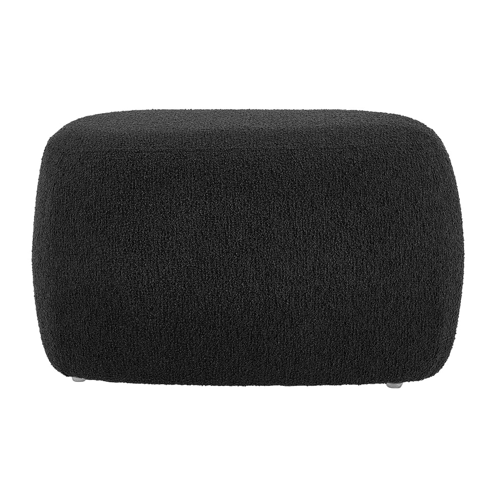 Carlese Boucle Small Ottoman - Palladian Charcoal - view 5