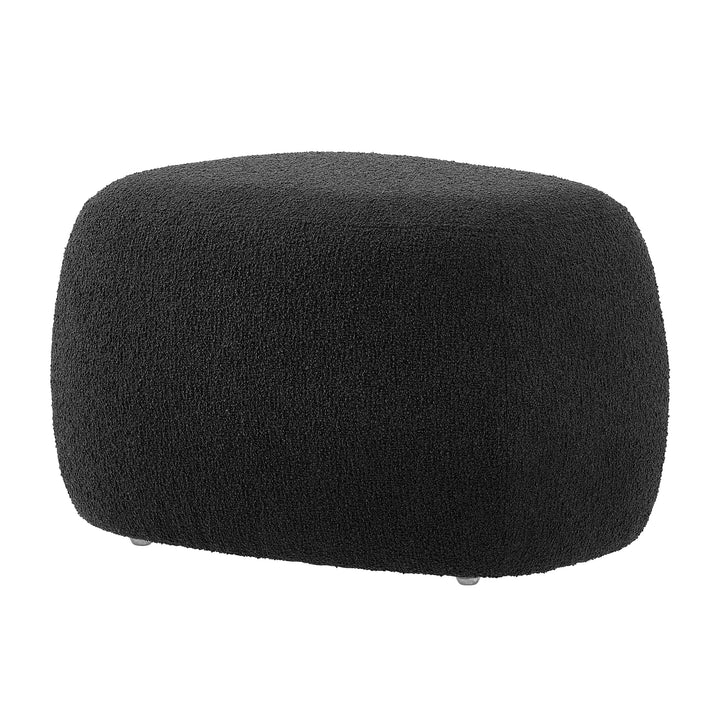 Carlese Boucle Small Ottoman - Palladian Charcoal - view 8