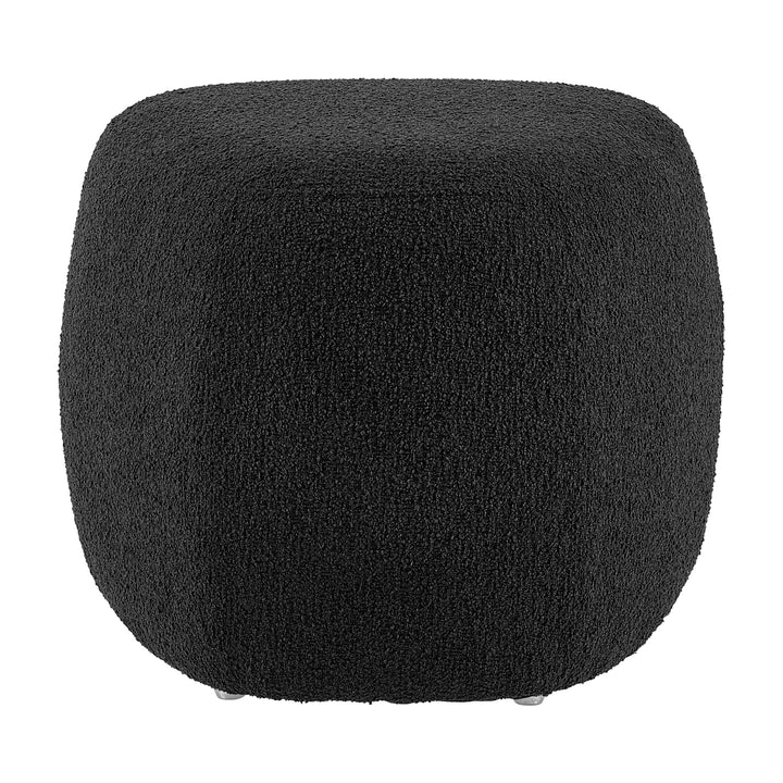 Carlese Boucle Small Ottoman - Palladian Charcoal - view 7