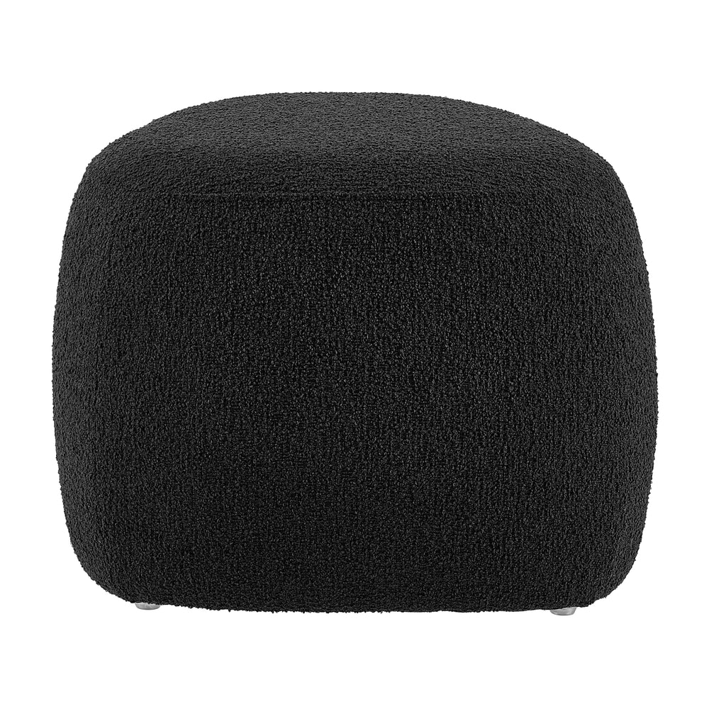 Carlese Boucle Small Ottoman - Palladian Charcoal - view 6