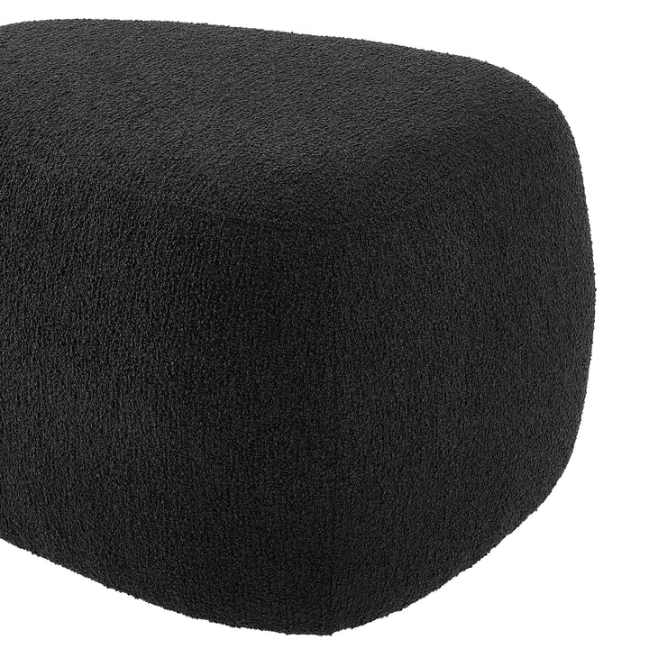Carlese Boucle Small Ottoman - Palladian Charcoal - view 10