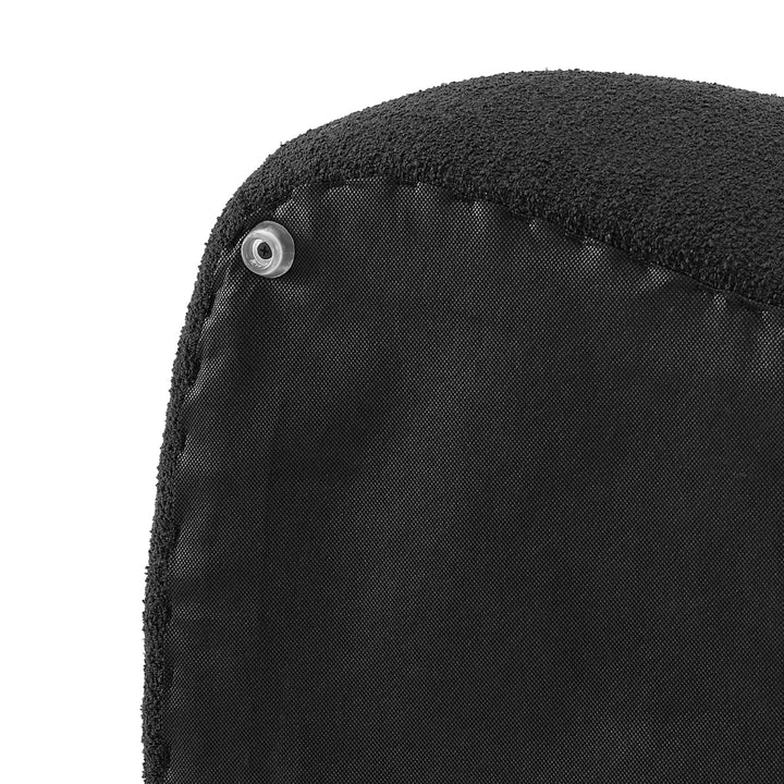 Carlese Boucle Small Ottoman - Palladian Charcoal - view 12