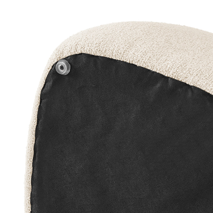 Carlese Boucle Small Ottoman - Palladian Beige - view 12