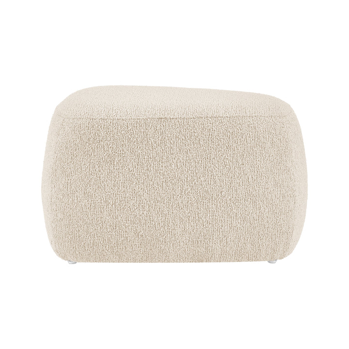 Carlese Boucle Small Ottoman - Palladian Beige - view 5