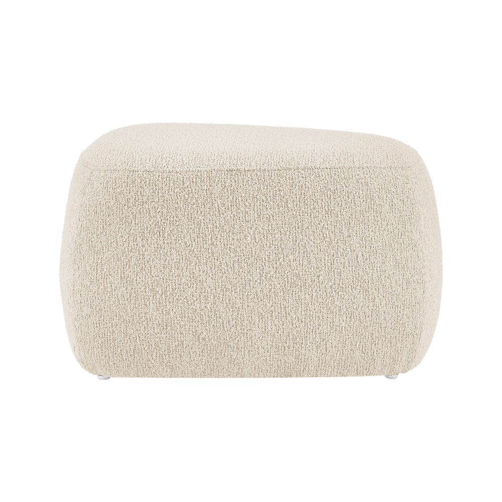 Carlese Boucle Small Ottoman - Palladian Beige - view 5