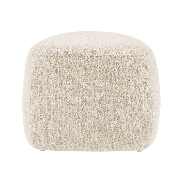 Carlese Boucle Small Ottoman - Palladian Beige - view 7
