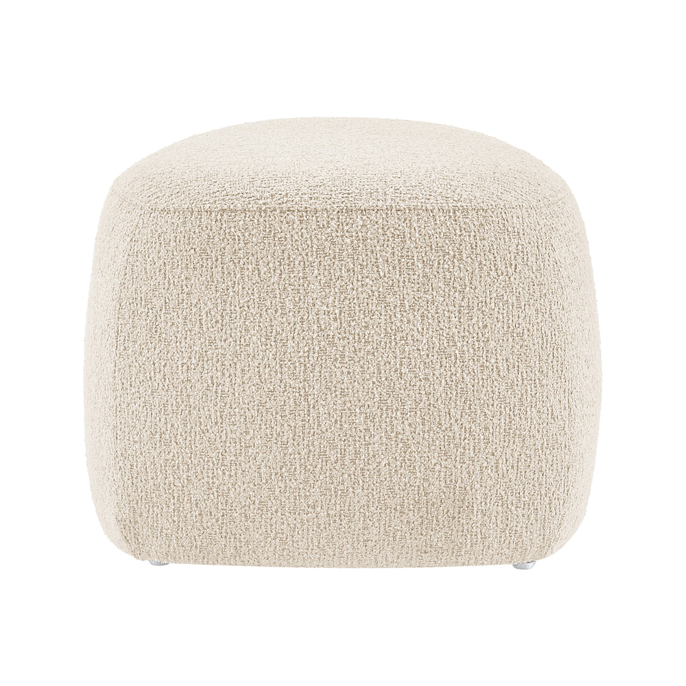 Carlese Boucle Small Ottoman - Palladian Beige - view 7