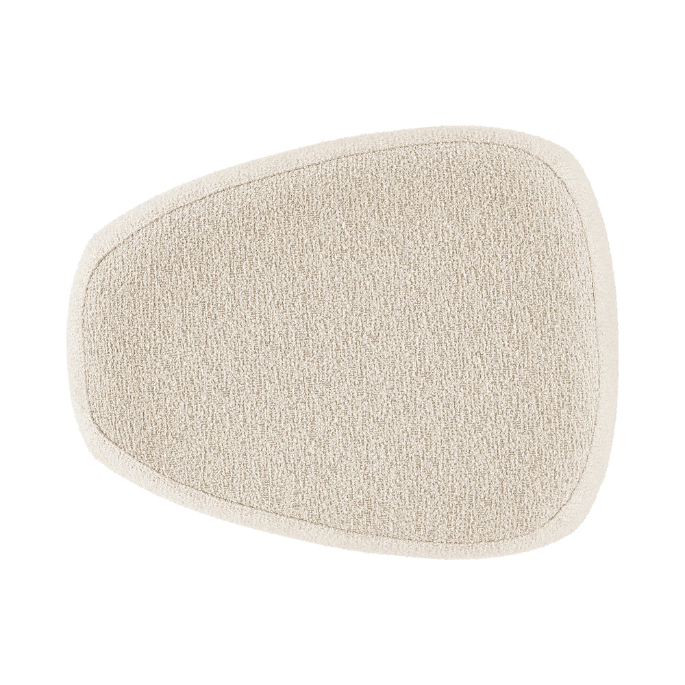 Carlese Boucle Small Ottoman - Palladian Beige - view 9