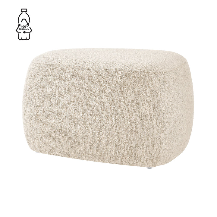 Carlese Boucle Small Ottoman - Palladian Beige