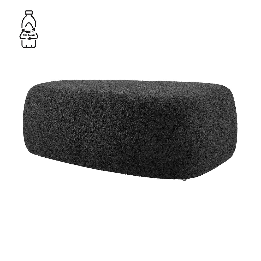 Carlese Boucle Big Ottoman - Palladian Charcoal