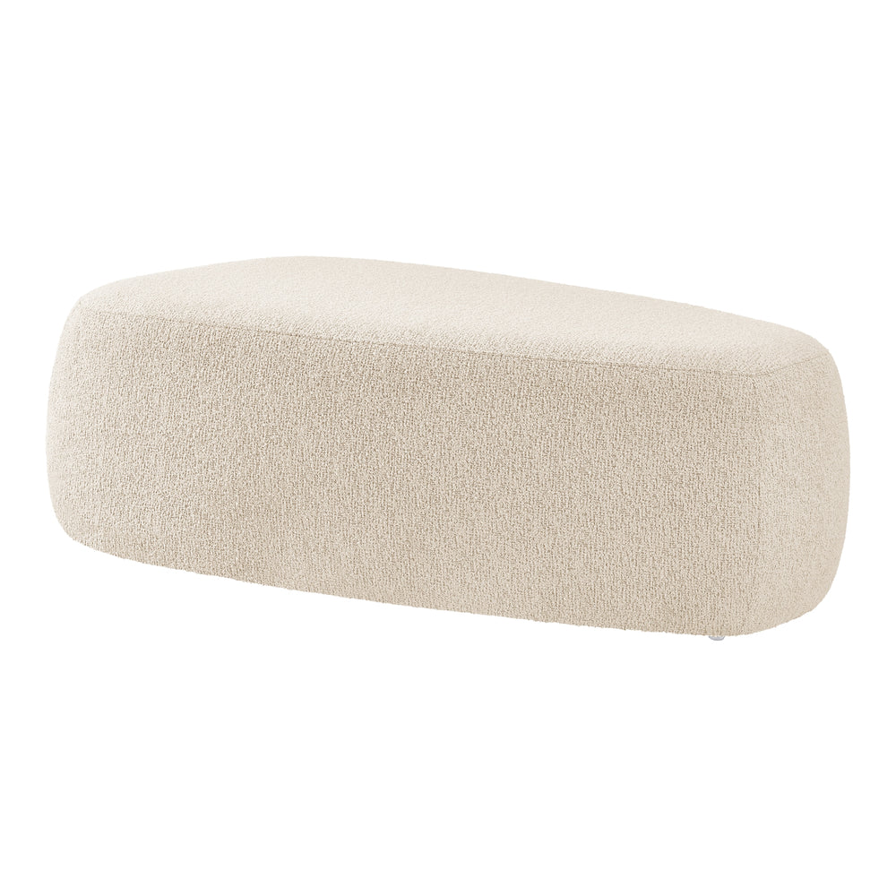 Carlese Boucle Big Ottoman - Palladian Beige - view 8