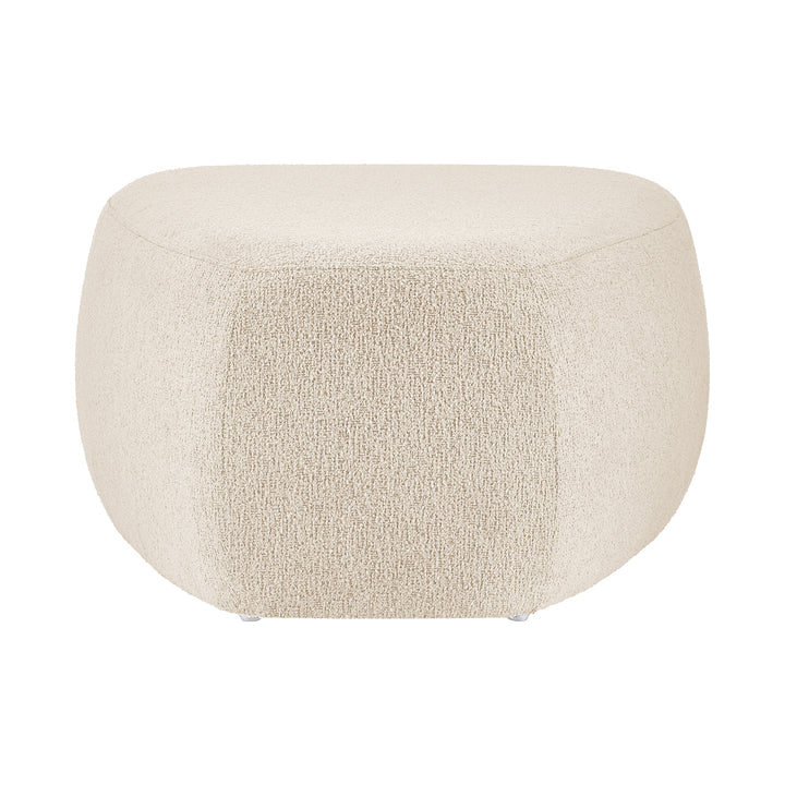 Carlese Boucle Big Ottoman - Palladian Beige - view 6