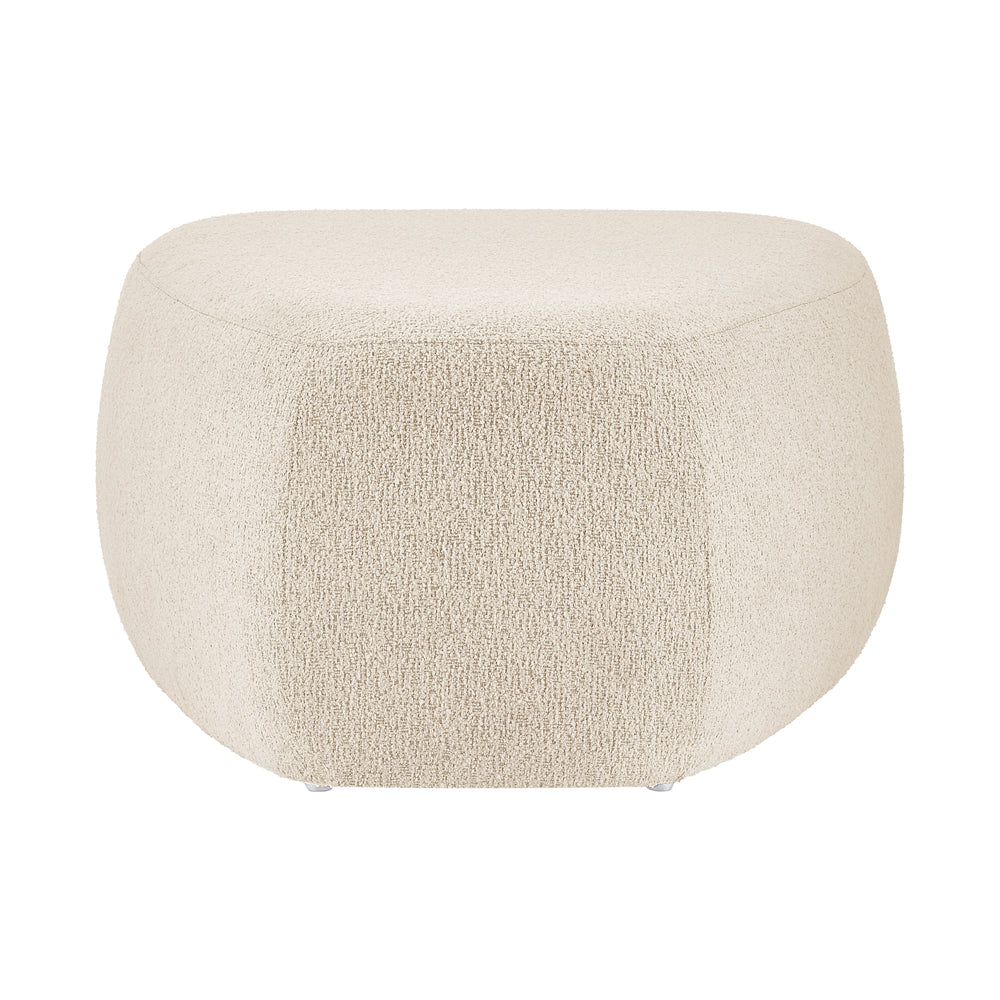 Carlese Boucle Big Ottoman - Palladian Beige - view 6