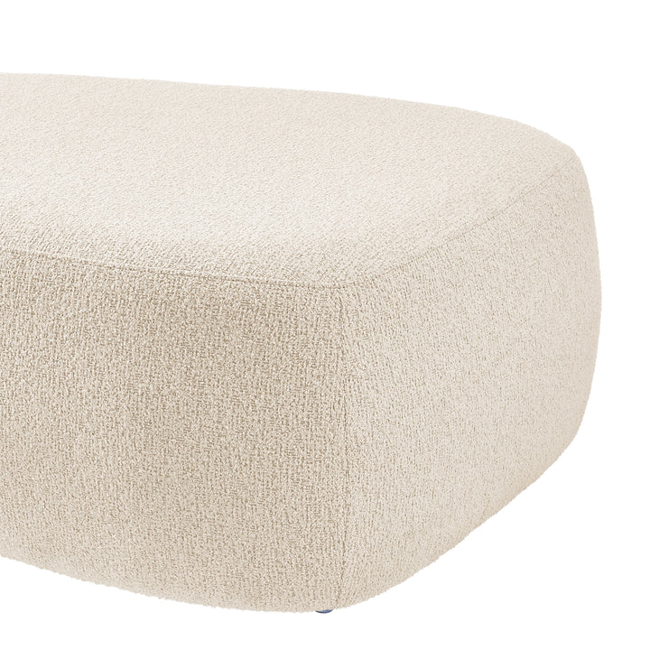 Carlese Boucle Big Ottoman - Palladian Beige - view 10